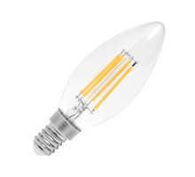 LED RETRO žárovka svíčka E14, C37, teplá bílá 3000K, 2W, 320Lm - Ecolite